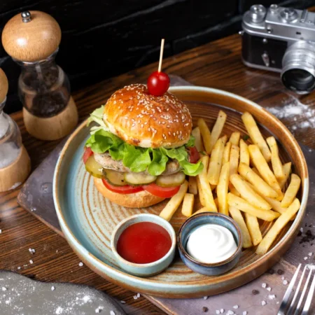Chicken Burger with Fries